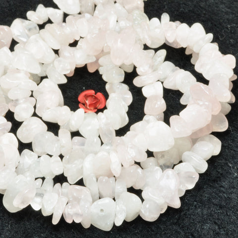 Natural Rose Quartz smooth chip beads wholesale loose gemstone for jewelry making diy bracelet necklace
