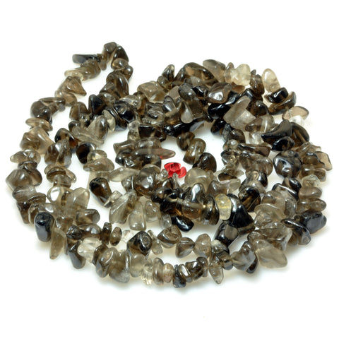 Natural Smoky Quartz smooth pebble chips beads wholesale gemstone loose stone for jewerly making bracelet diy design