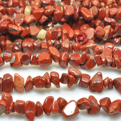 Natural Red Jasper smooth chips beads for jewelry making loose gemstone wholesale stone diy bracelet necklace