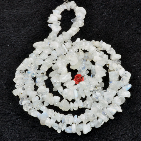 Natural rainbow moonstone smooth pebble chip beads wholesale loose gemstone semi precious stone for jewelry making Bracelet DIY