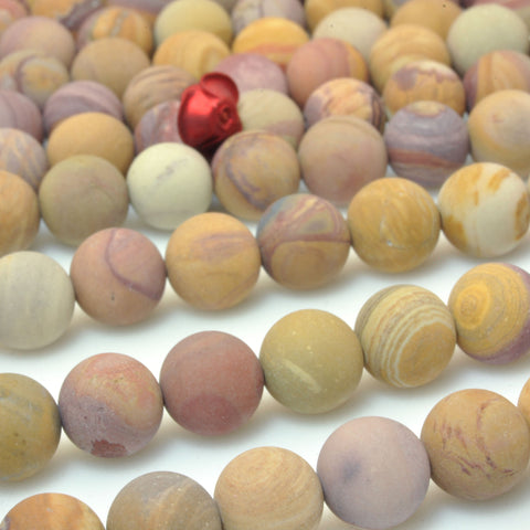 Natural Sunset Rainbow Jasper matte round loose beads wholesale gemstone jewelry 15"