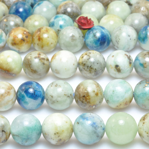 Natural Blue Hackmanite smooth round beads loose gemstone wholesale jewelry making bracelet diy stuff