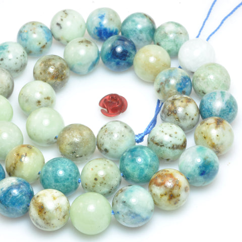 Natural Blue Hackmanite smooth round beads loose gemstone wholesale jewelry making bracelet diy stuff