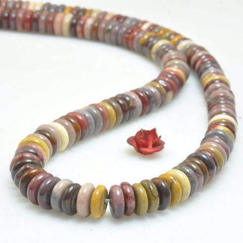 Natural Mookaite smooth rondelle spacer beads wholesale loose gemstone semi precious stone for bracelet necklace jewelry DIY making