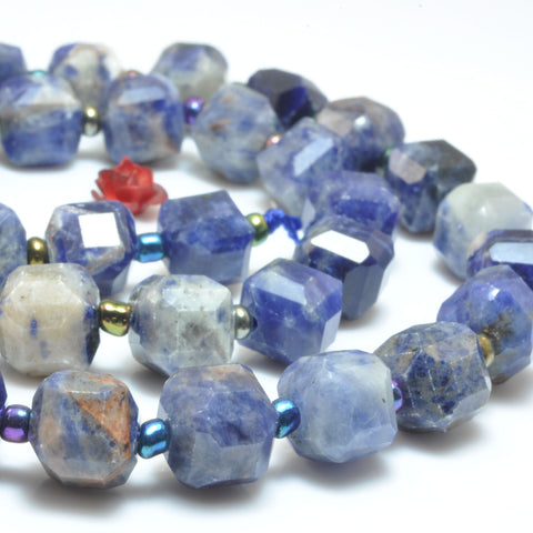 Natural orange sodalite faceted cube beads wholesale loose gemstone semi precious stones for jewelry making diy bracelet necklace