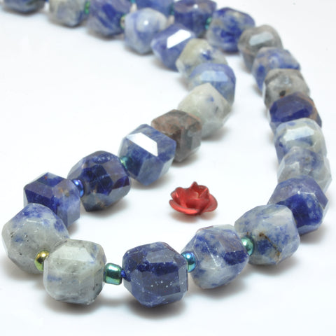 Natural orange sodalite faceted cube beads wholesale loose gemstone semi precious stones for jewelry making diy bracelet necklace