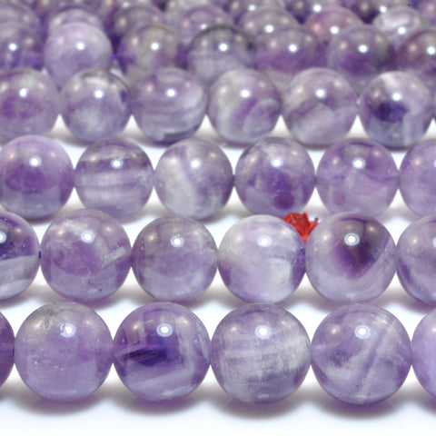 Natural Dog Tooth Amethyst smooth round beads loose purple crystal stones wholesale gemstones for jewelry DIY making bracelet necklace