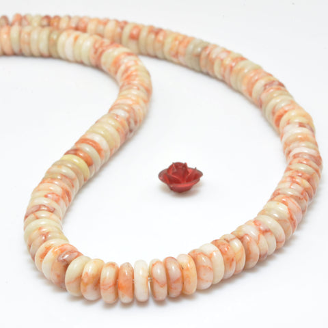 Natural Red Spider Web Jasper smooth rondelle spacer loose beads wholesale gemstones for jewelry making DIY bracelets necklaces