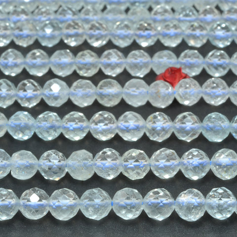 Natural Topaz Stone faceted round loose beads wholesale gemstone for jewelry making DIY bracelets necklaces 6mm 15"