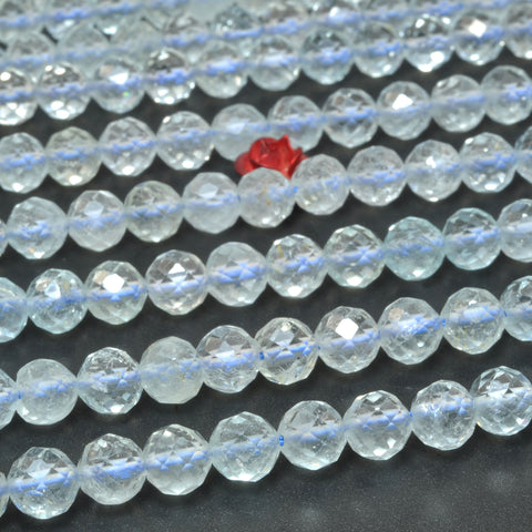 Natural Topaz Stone faceted round loose beads wholesale gemstone for jewelry making DIY bracelets necklaces 6mm 15"