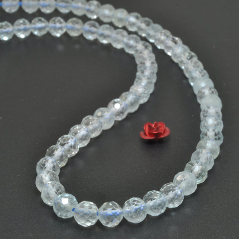 Natural Topaz Stone faceted round loose beads wholesale gemstone for jewelry making DIY bracelets necklaces 6mm 15"