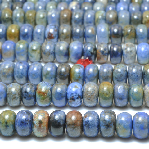 Natural Sunset Dumortierite Stone smooth rondelle loose spacer beads wholesale gemstone for jewelry making diy bracelets necklaces