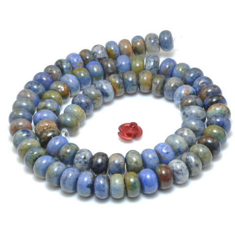 Natural Sunset Dumortierite Stone smooth rondelle loose spacer beads wholesale gemstone for jewelry making diy bracelets necklaces