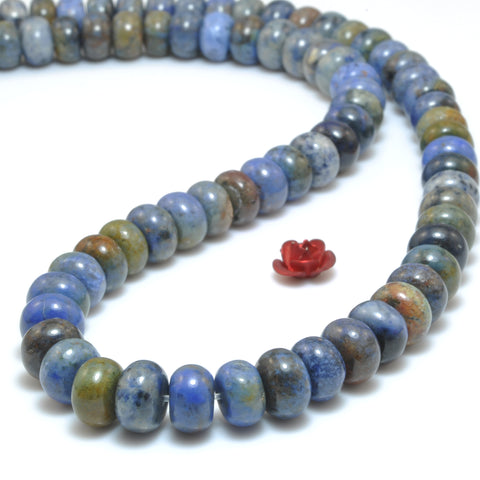 Natural Sunset Dumortierite Stone smooth rondelle loose spacer beads wholesale gemstone for jewelry making diy bracelets necklaces
