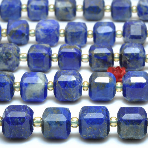 Natural Lapis Lazuli faceted cube loose beads wholesale gemstone semi precious stone for jewelry making bracelets necklaces DIY supplies