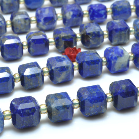 Natural Lapis Lazuli faceted cube loose beads wholesale gemstone semi precious stone for jewelry making bracelets necklaces DIY supplies