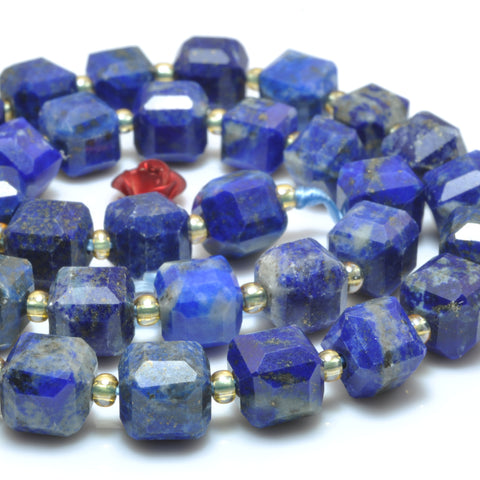 Natural Lapis Lazuli faceted cube loose beads wholesale gemstone semi precious stone for jewelry making bracelets necklaces DIY supplies