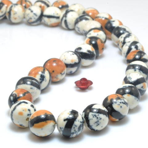 Tiger skin Synthetic Stone smooth round beads wholesale gemstone for jewelry making DIY bracelets necklace