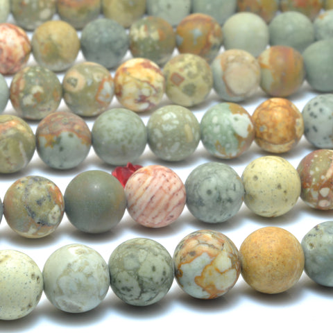 Natural American Rocky Butte Picture Jasper matte round beads wholesale gemstone for jewelry making