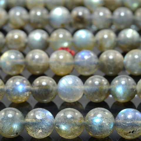 Natural Labradorite smooth round loose beads wholesale gemstone for jewelry making DIY bracelet necklace