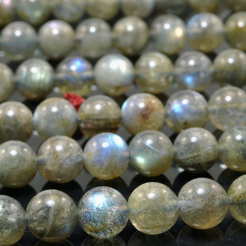 Natural Labradorite smooth round loose beads wholesale gemstone for jewelry making DIY bracelet necklace