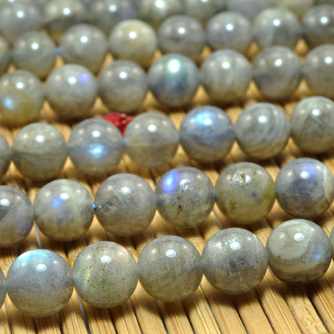 Natural Labradorite smooth round loose beads wholesale gemstone for jewelry making DIY bracelet necklace