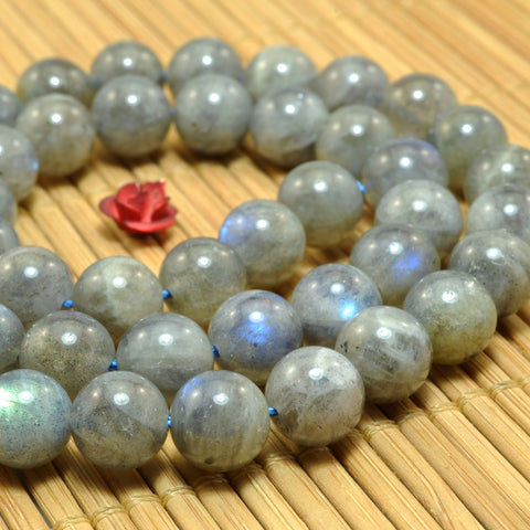 Natural Labradorite smooth round loose beads wholesale gemstone for jewelry making DIY bracelet necklace