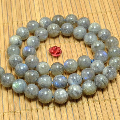 Natural Labradorite smooth round loose beads wholesale gemstone for jewelry making DIY bracelet necklace