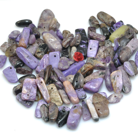 YesBeads natural purple Charoite smooth nugget dagger stick chip beads gemstone 16"