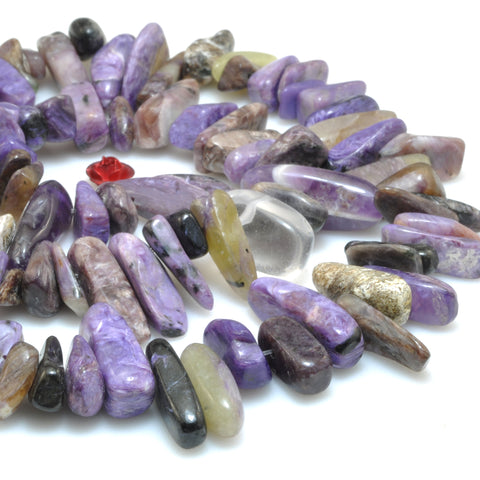 YesBeads natural purple Charoite smooth nugget dagger stick chip beads gemstone 16"