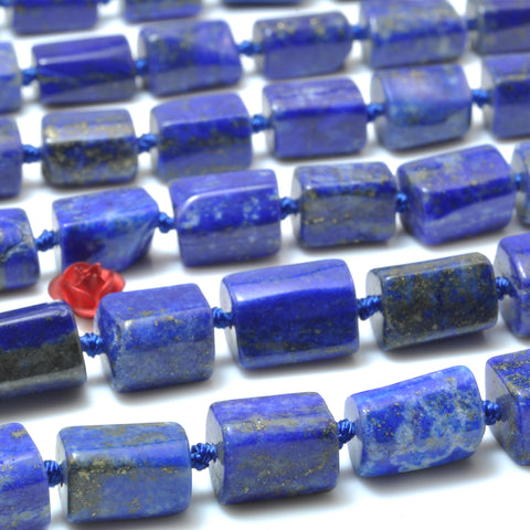 Natural Lapis Lazuli faceted irregular tube beads loose gemstone wholesale semi precious stone for jewelry making DIY