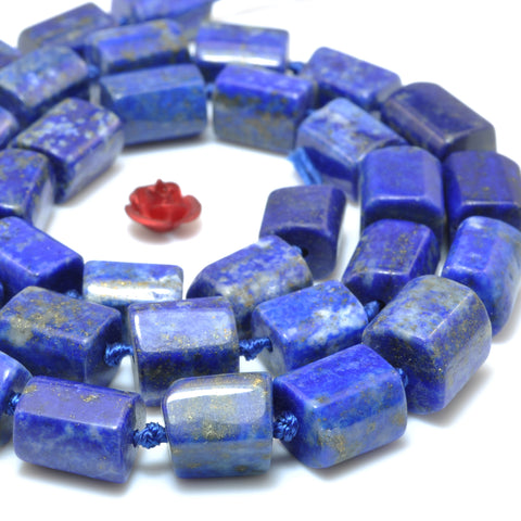 Natural Lapis Lazuli faceted irregular tube beads loose gemstone wholesale semi precious stone for jewelry making DIY