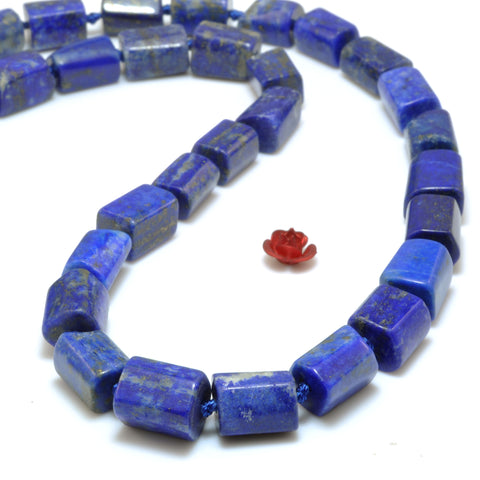 Natural Lapis Lazuli faceted irregular tube beads loose gemstone wholesale semi precious stone for jewelry making DIY