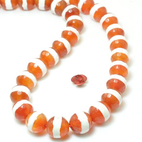 Red agate oneline carnelian faceted round loose beads wholesale gemstone jewelry bracelet necklace diy