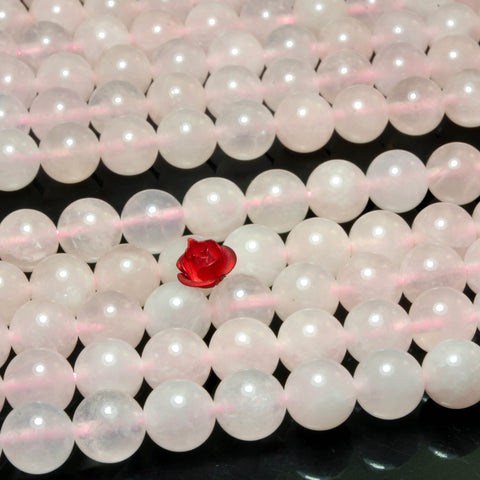 Natural Pink Rose Quartz smooth round loose beads gemstone wholesale jewelry making bracelet necklace diy