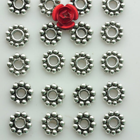 YesBeads 925 Sterling silver Gun black Flower Star Spacer beads wholesale findings jewelry