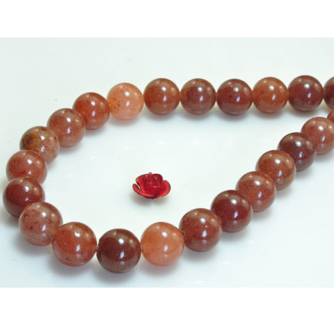 YesBeads natural purple Aventurine smooth round loose beads gemstone wholesale 15"
