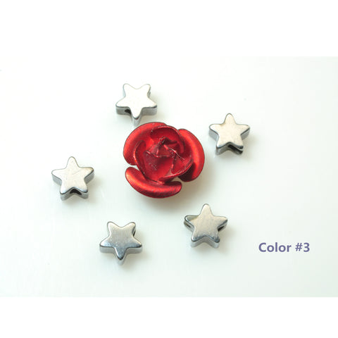 YesBeads Star spacers titanium plated metal spacer connector beads wholesale jewelry findings