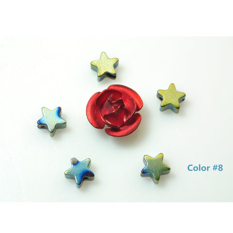 YesBeads Star spacers titanium plated metal spacer connector beads wholesale jewelry findings