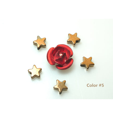 YesBeads Star spacers titanium plated metal spacer connector beads wholesale jewelry findings