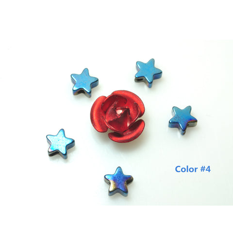 YesBeads Star spacers titanium plated metal spacer connector beads wholesale jewelry findings