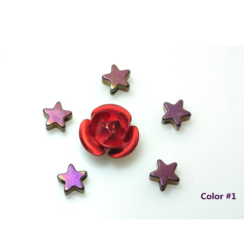 YesBeads Star spacers titanium plated metal spacer connector beads wholesale jewelry findings