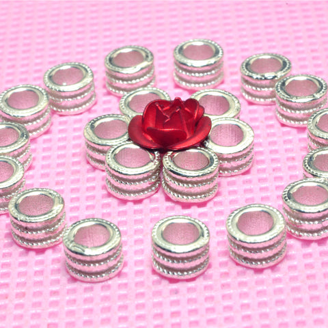 YesBeads 925 sterling silver tube spacers donut tube beads spacer wholesale jewelry findings