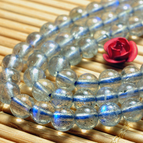 YesBeads Natural Labradorite AA grade smooth loose round beads gemstone wholesale jewelry making 4mm 15"strand
