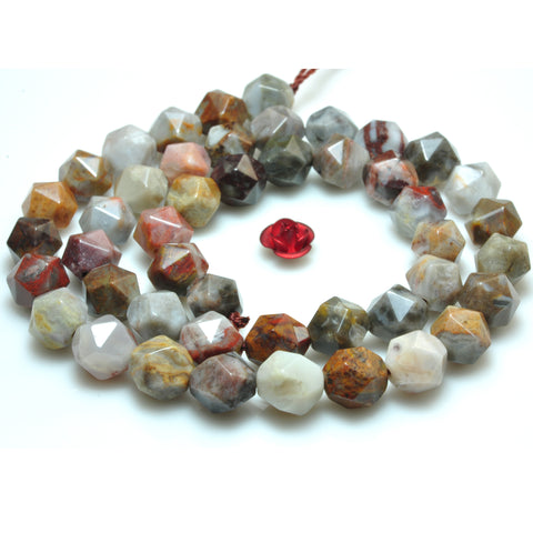YesBeads Natural Gobi Agate star cut faceted nugget beads gemstone wholesale jewelry making 15"