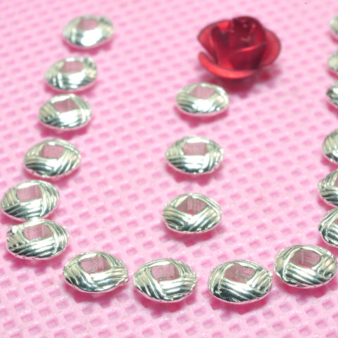925 sterling silver rondelle spacers large hole carved disc rondelle beads wholesale jewelry findings