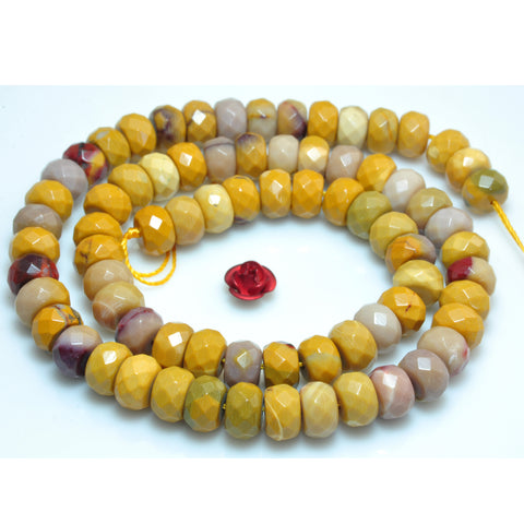 Natural Mookaite gemstone faceted rondelle beads wholesale jewelry making bracelet necklace diy