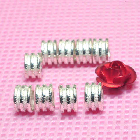 YesBeads 925 sterling silver tube spacers donut tube beads spacer wholesale jewelry findings