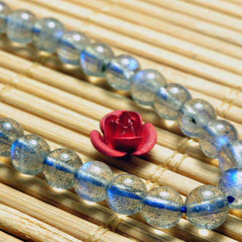 YesBeads Natural Labradorite AA grade smooth loose round beads gemstone wholesale jewelry making 4mm 15"strand