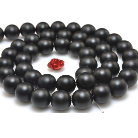 Black Onyx NEW matte round loose beads wholesale genstone jewelry making bracelet necklace diy